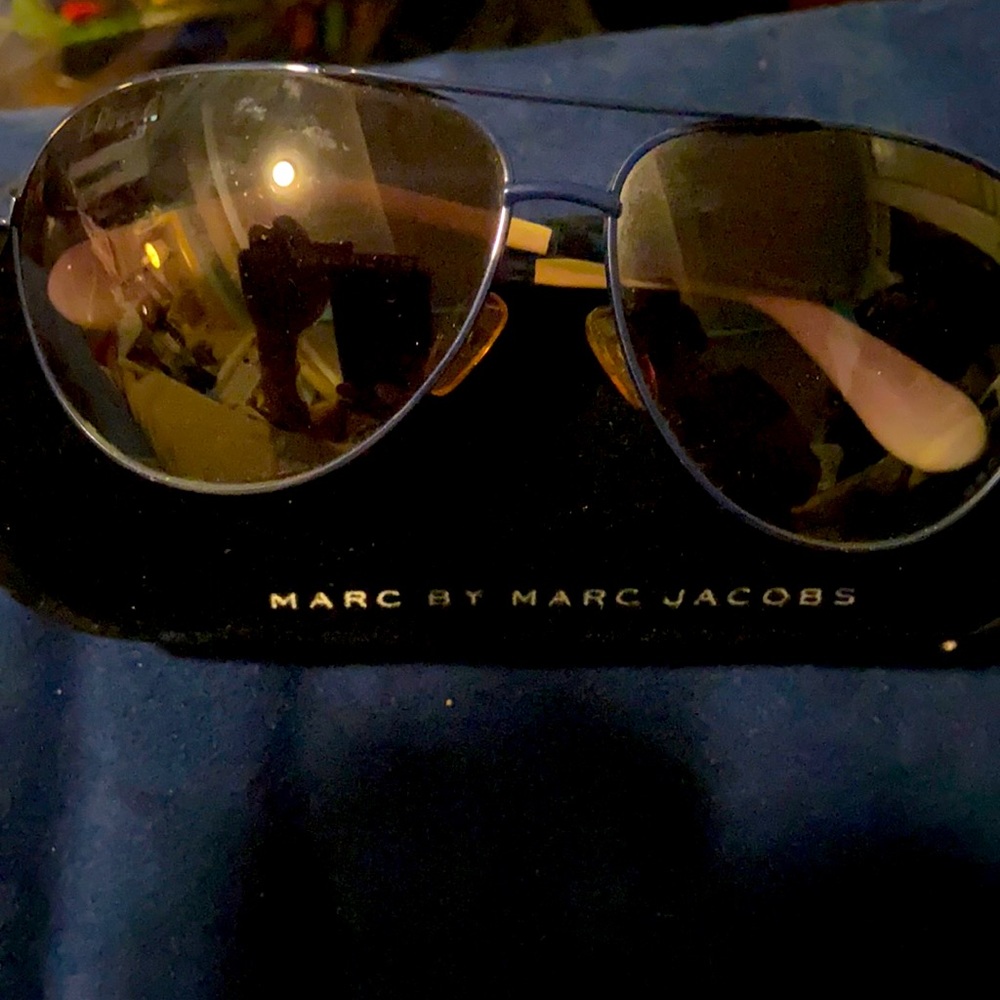Vintage Y2K Marc by Marc Jacobs aviators blue